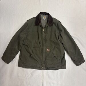 Vintage Carhartt‎ Sherpa Jacket C61 ARG Size 2XL Army Green